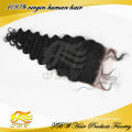 deep wave 100% indian human hair cheap lace closure